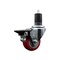 Service Caster 3'' Red Poly Swivel 1-5/8'' Expanding Stem Caster with Brake SCC-EX20S314-PPUB-RED-PLB-158 - alternate 1
